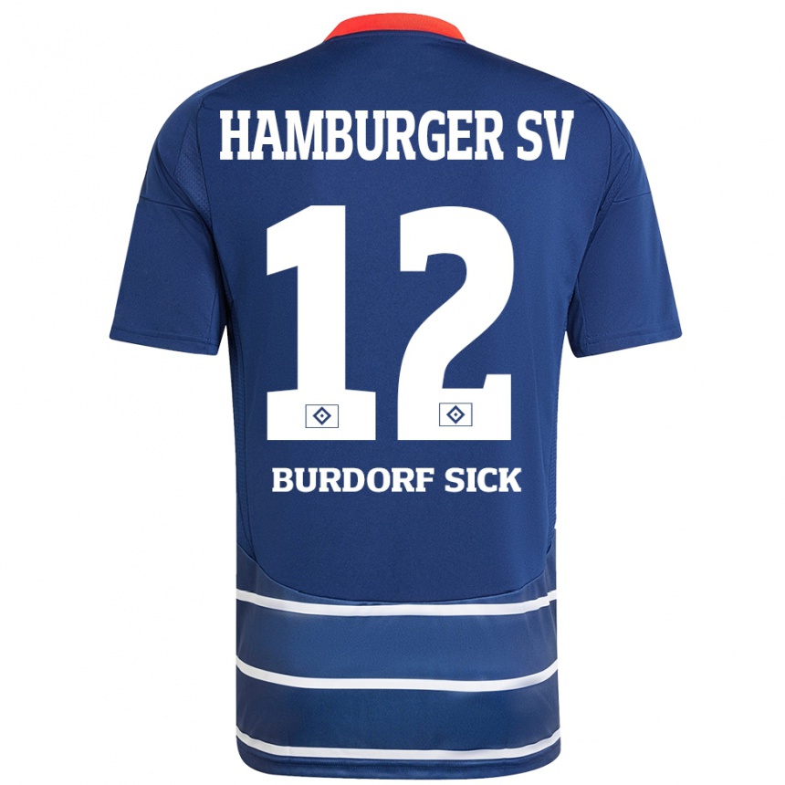 Kids Football Emma Burdorf-Sick #12 Dark Blue Away Jersey 2024/25 T-Shirt Australia