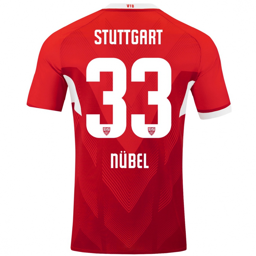 Kids Football Alexander Nübel #33 Red White Away Jersey 2024/25 T-Shirt Australia