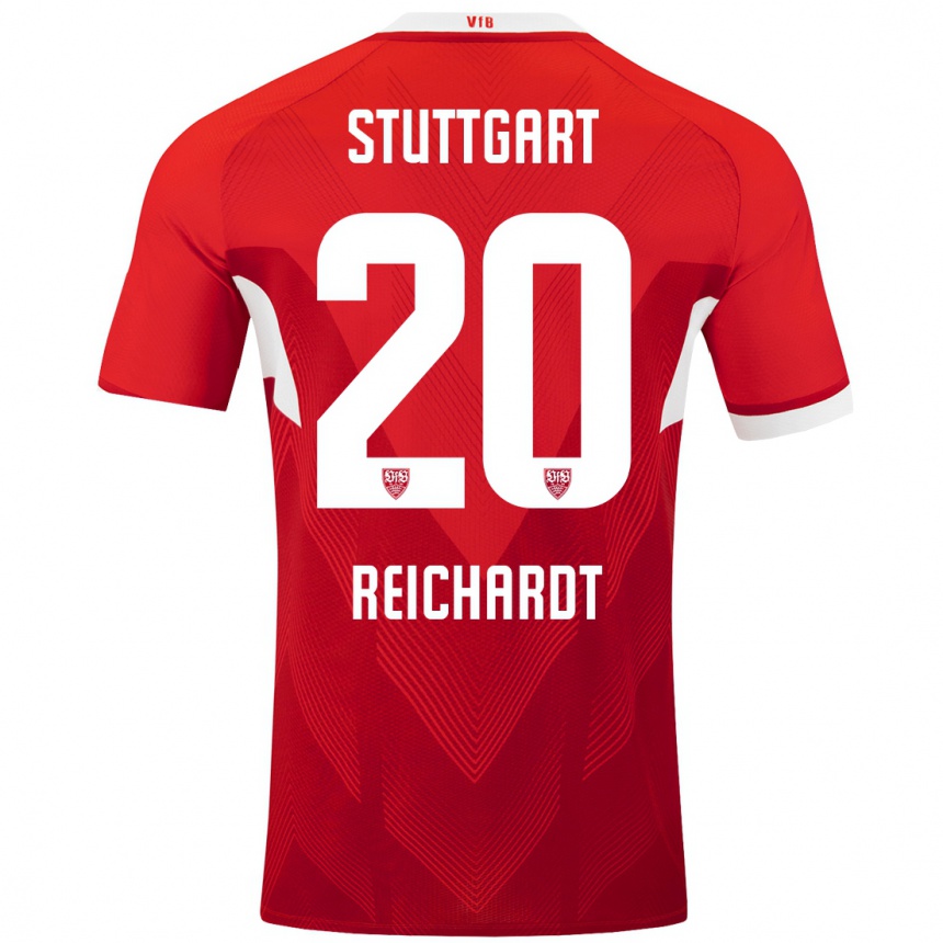 Kids Football Leon Reichardt #20 Red White Away Jersey 2024/25 T-Shirt Australia