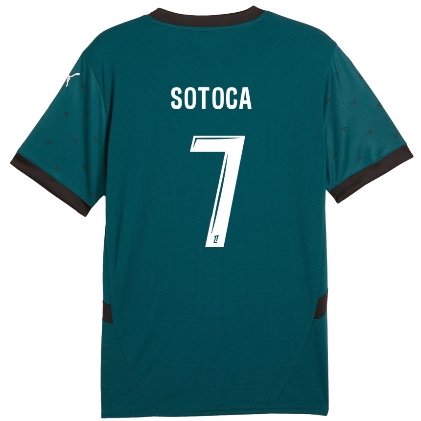 Kids Football Florian Sotoca #7 Dark Green Away Jersey 2024/25 T-Shirt Australia