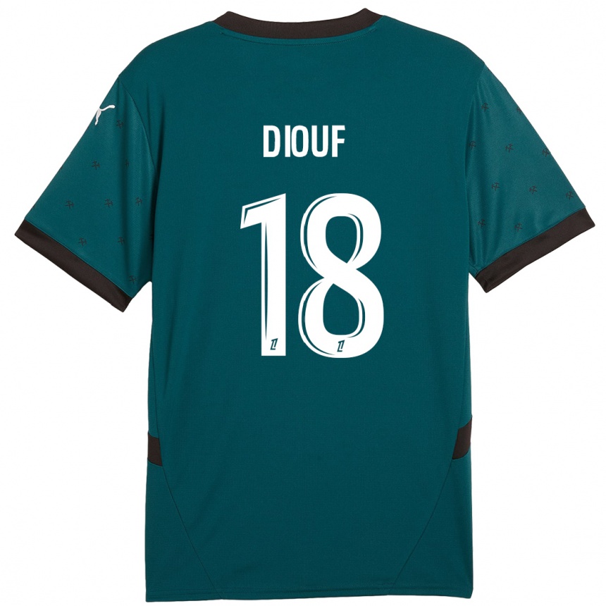 Kids Football Andy Diouf #18 Dark Green Away Jersey 2024/25 T-Shirt Australia