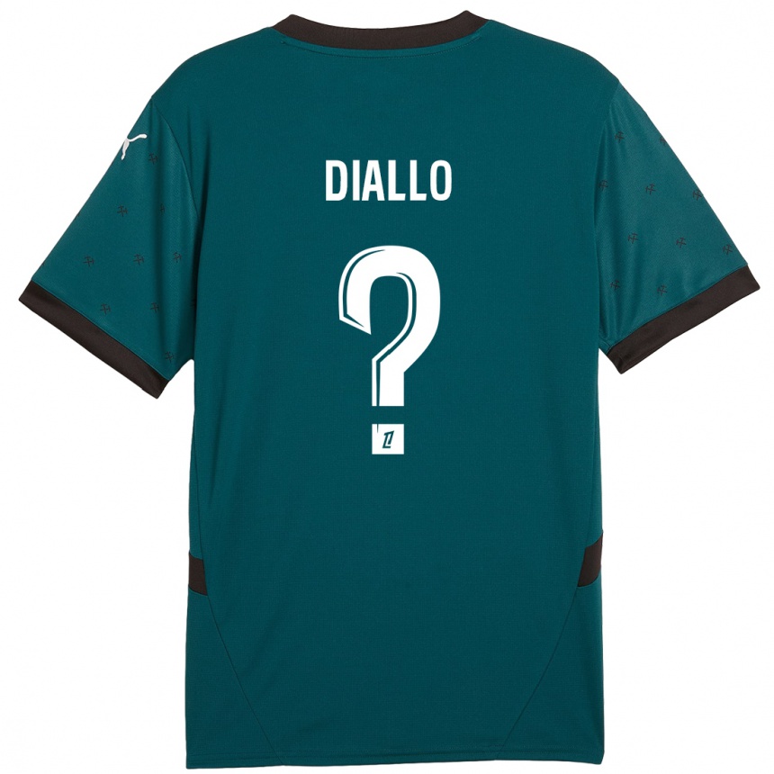 Kids Football Alpha Diallo #0 Dark Green Away Jersey 2024/25 T-Shirt Australia