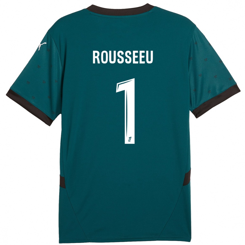 Kids Football Justine Rousseeu #1 Dark Green Away Jersey 2024/25 T-Shirt Australia