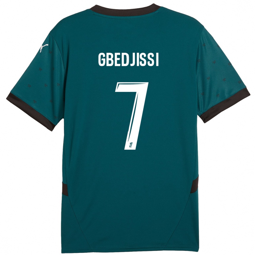 Kids Football Aude Gbedjissi #7 Dark Green Away Jersey 2024/25 T-Shirt Australia