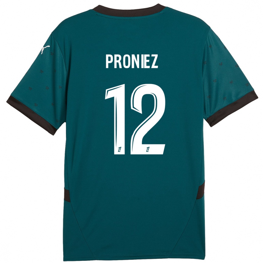 Kids Football Fany Proniez #12 Dark Green Away Jersey 2024/25 T-Shirt Australia