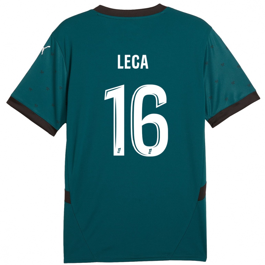 Kids Football Jean-Louis Leca #16 Dark Green Away Jersey 2024/25 T-Shirt Australia