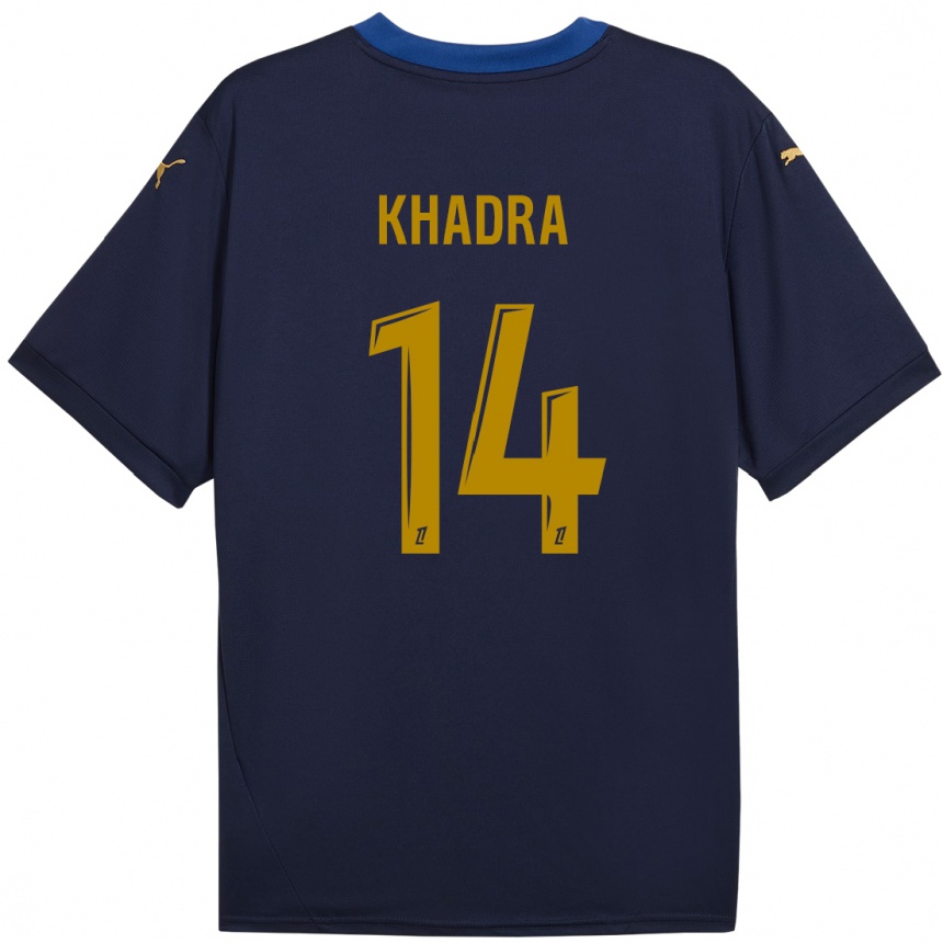 Kids Football Reda Khadra #14 Navy Gold Away Jersey 2024/25 T-Shirt Australia