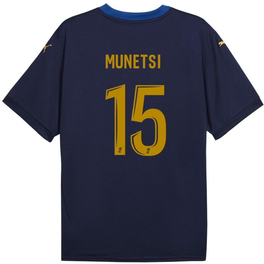 Kids Football Marshall Munetsi #15 Navy Gold Away Jersey 2024/25 T-Shirt Australia