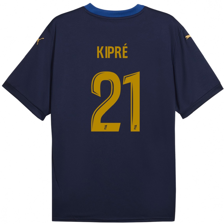 Kids Football Cédric Kipré #21 Navy Gold Away Jersey 2024/25 T-Shirt Australia