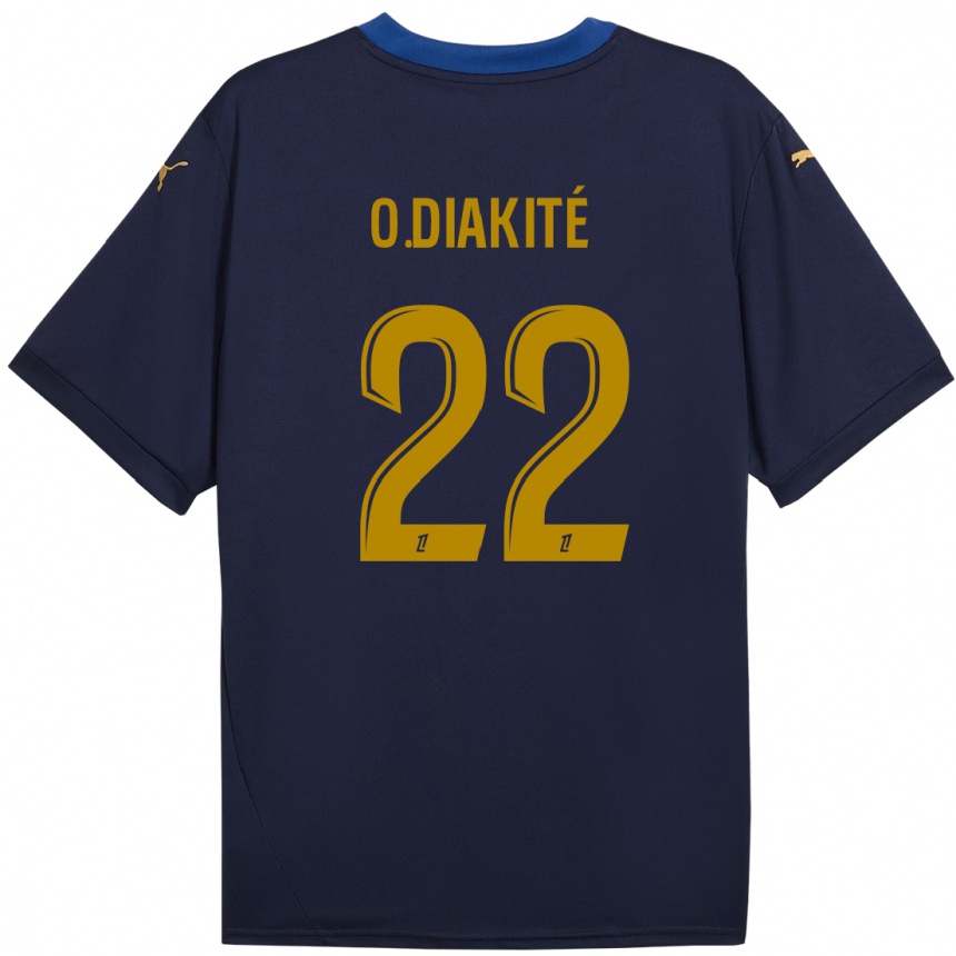 Kids Football Oumar Diakité #22 Navy Gold Away Jersey 2024/25 T-Shirt Australia