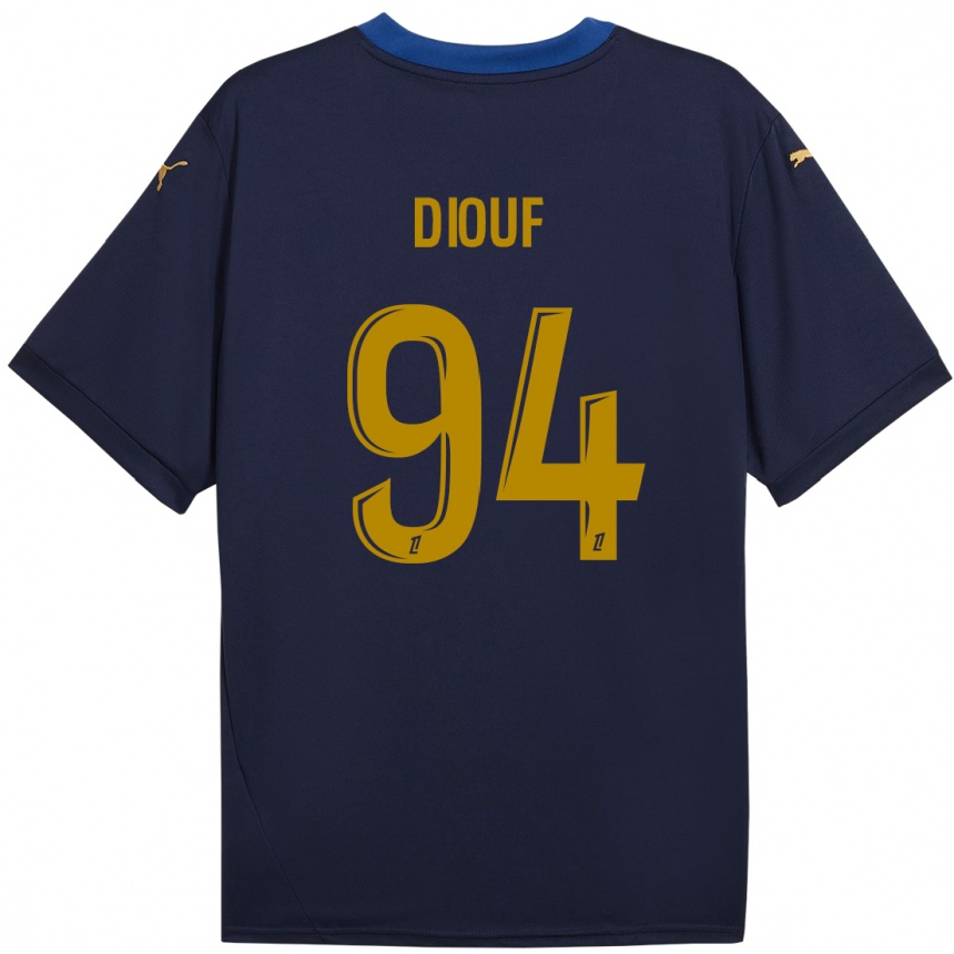 Kids Football Yehvann Diouf #94 Navy Gold Away Jersey 2024/25 T-Shirt Australia