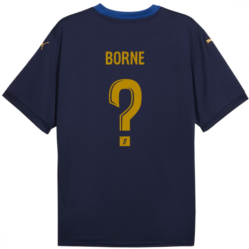 Kids Football Melvin Borne #0 Navy Gold Away Jersey 2024/25 T-Shirt Australia