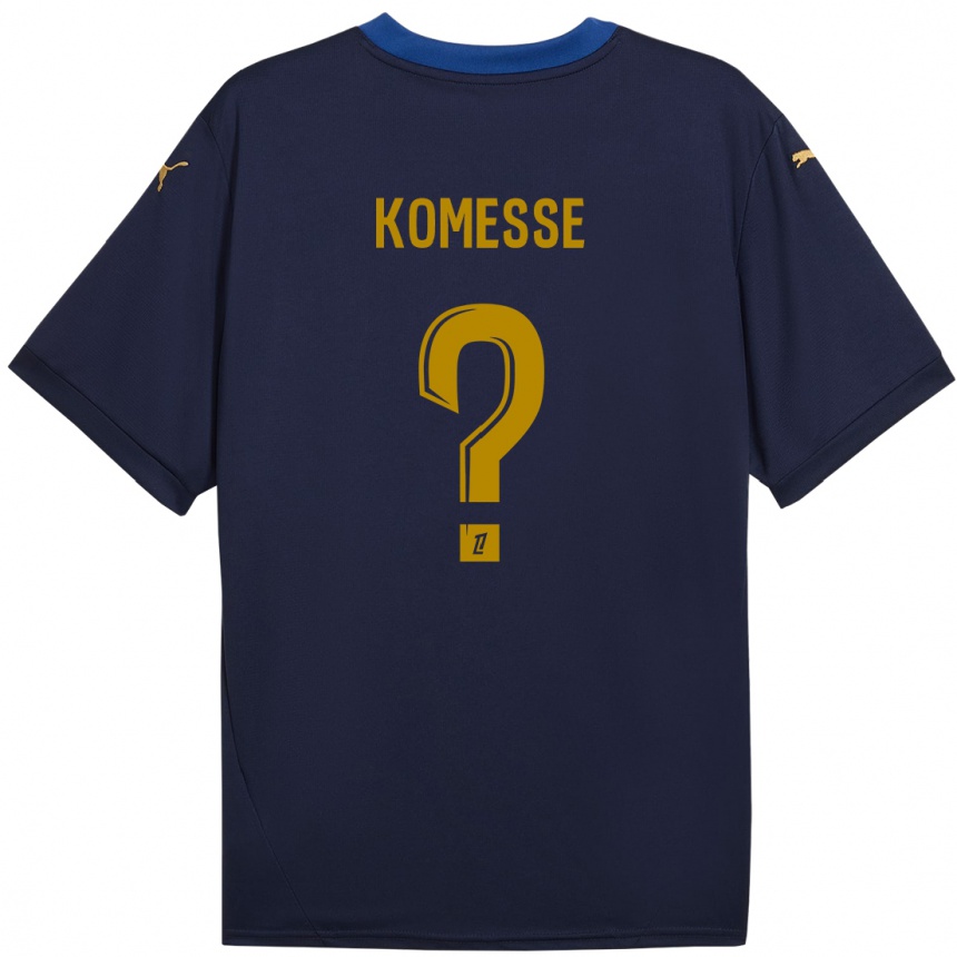 Kids Football Josias Sabone Komesse #0 Navy Gold Away Jersey 2024/25 T-Shirt Australia