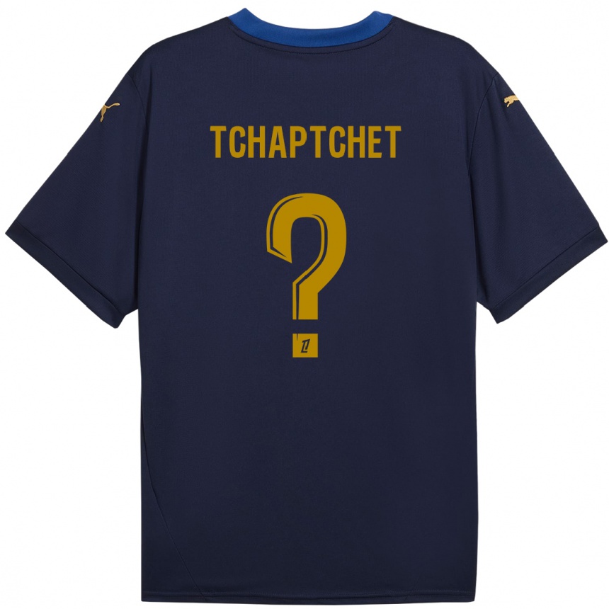 Kids Football Arthur Tchaptchet #0 Navy Gold Away Jersey 2024/25 T-Shirt Australia