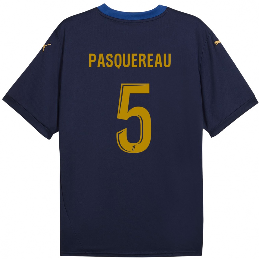 Kids Football Julie Pasquereau #5 Navy Gold Away Jersey 2024/25 T-Shirt Australia