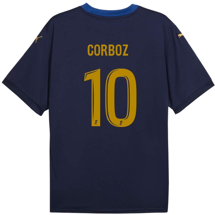 Kids Football Rachel Corboz #10 Navy Gold Away Jersey 2024/25 T-Shirt Australia