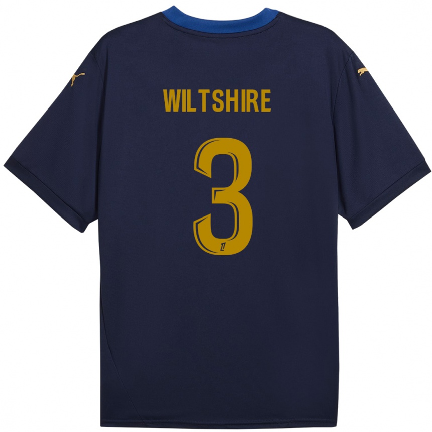 Kids Football Tiernny Wiltshire #3 Navy Gold Away Jersey 2024/25 T-Shirt Australia