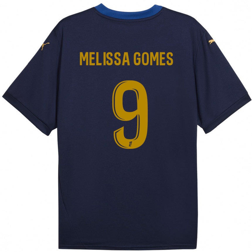 Kids Football Melissa Ferreira Gomes #9 Navy Gold Away Jersey 2024/25 T-Shirt Australia