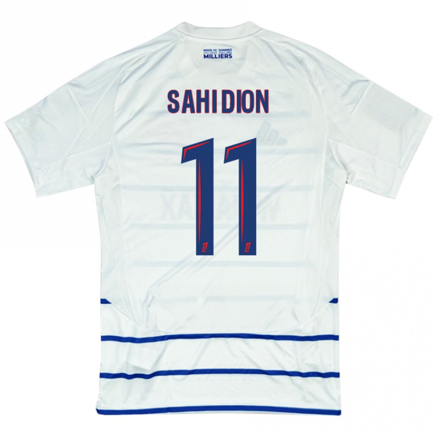 Kids Football Moïse Sahi Dion #11 White Blue Away Jersey 2024/25 T-Shirt Australia