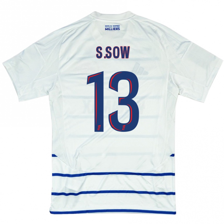 Kids Football Saïdou Sow #13 White Blue Away Jersey 2024/25 T-Shirt Australia