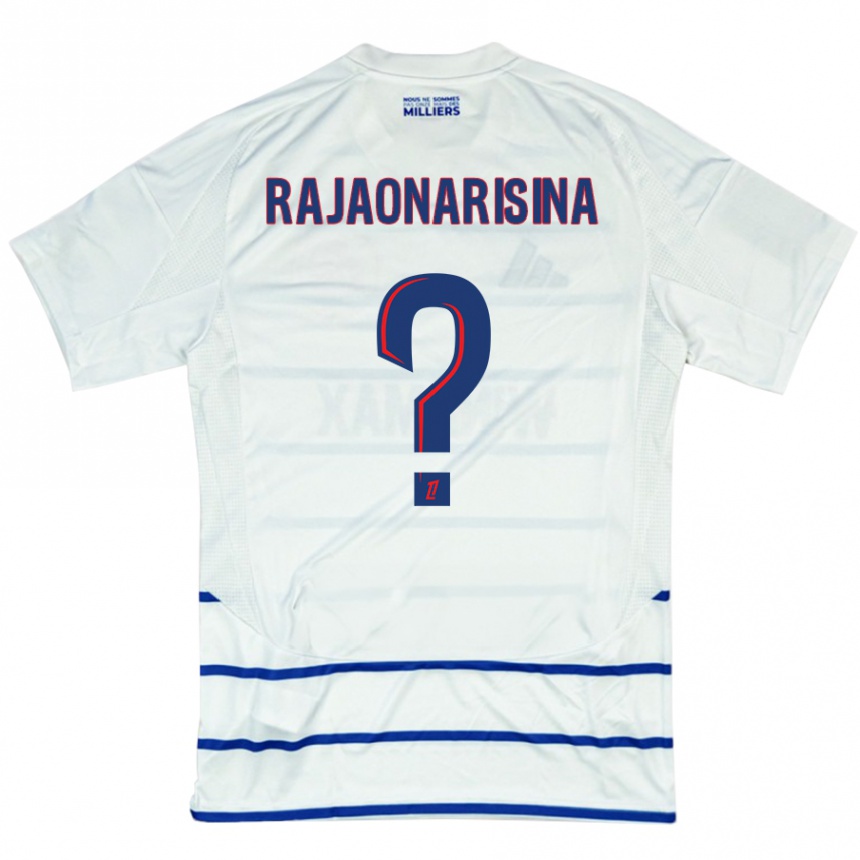 Kids Football Noah Rajaonarisina #0 White Blue Away Jersey 2024/25 T-Shirt Australia