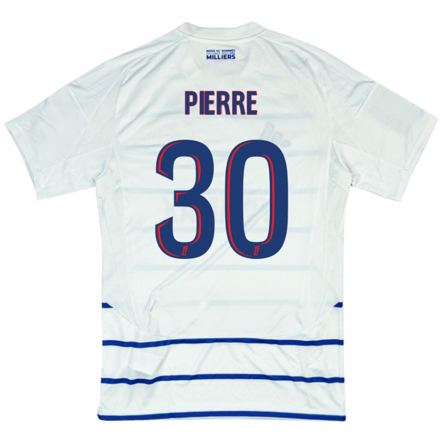 Kids Football Alexandre Pierre #30 White Blue Away Jersey 2024/25 T-Shirt Australia