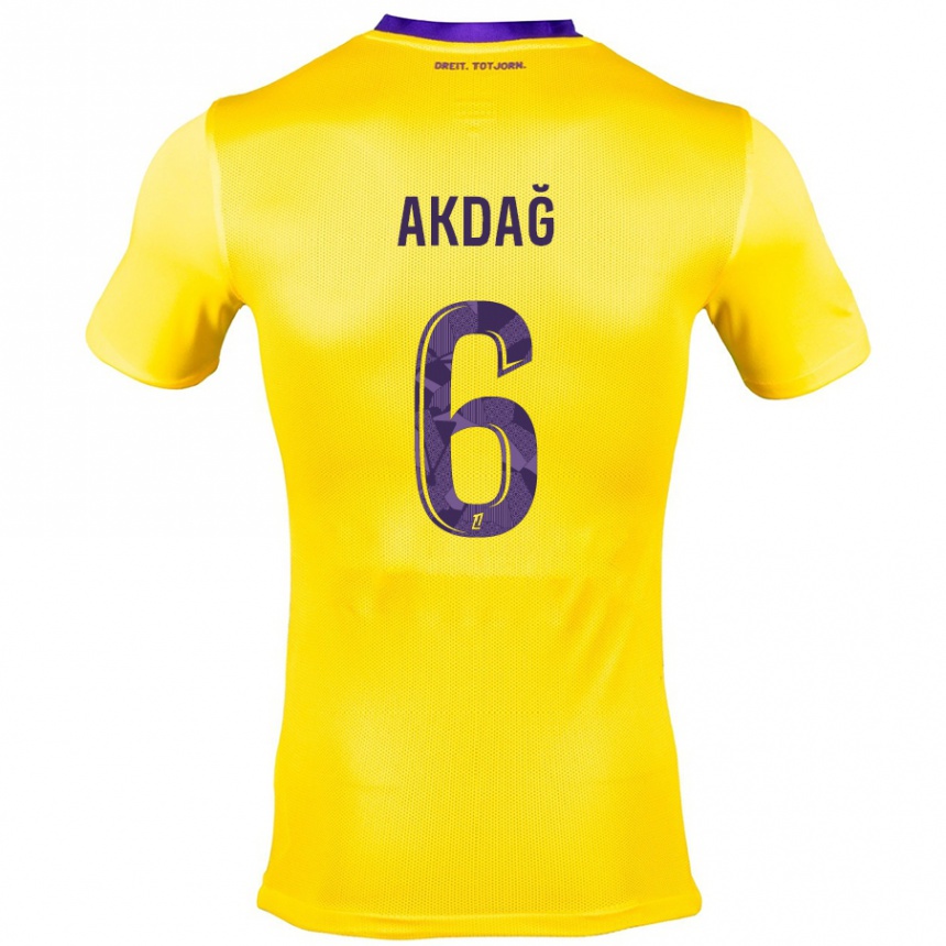 Kids Football Ümit Akdağ #6 Yellow Purple Away Jersey 2024/25 T-Shirt Australia