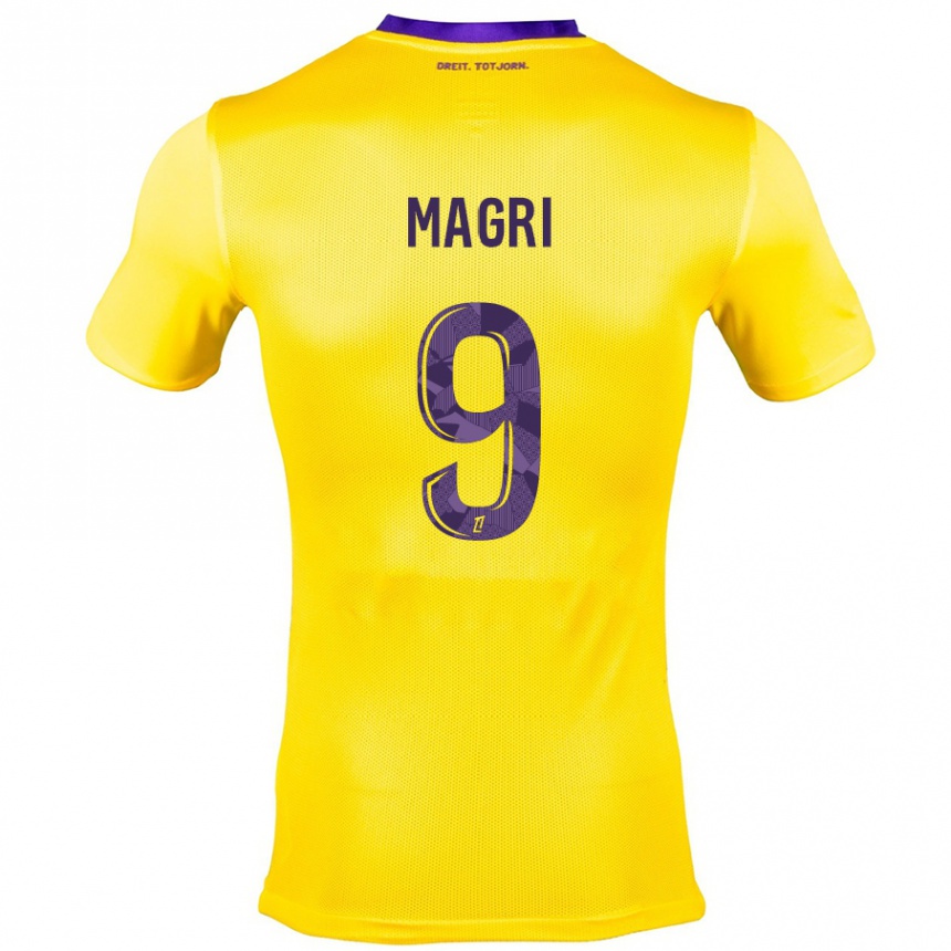 Kids Football Frank Magri #9 Yellow Purple Away Jersey 2024/25 T-Shirt Australia