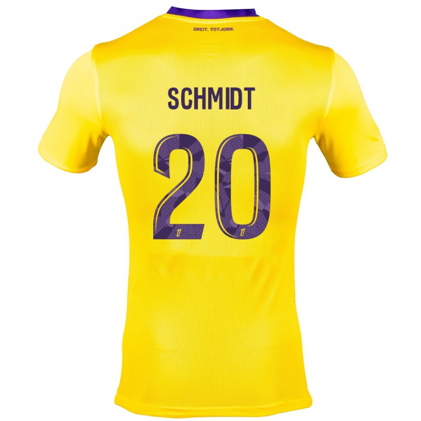 Kids Football Niklas Schmidt #20 Yellow Purple Away Jersey 2024/25 T-Shirt Australia