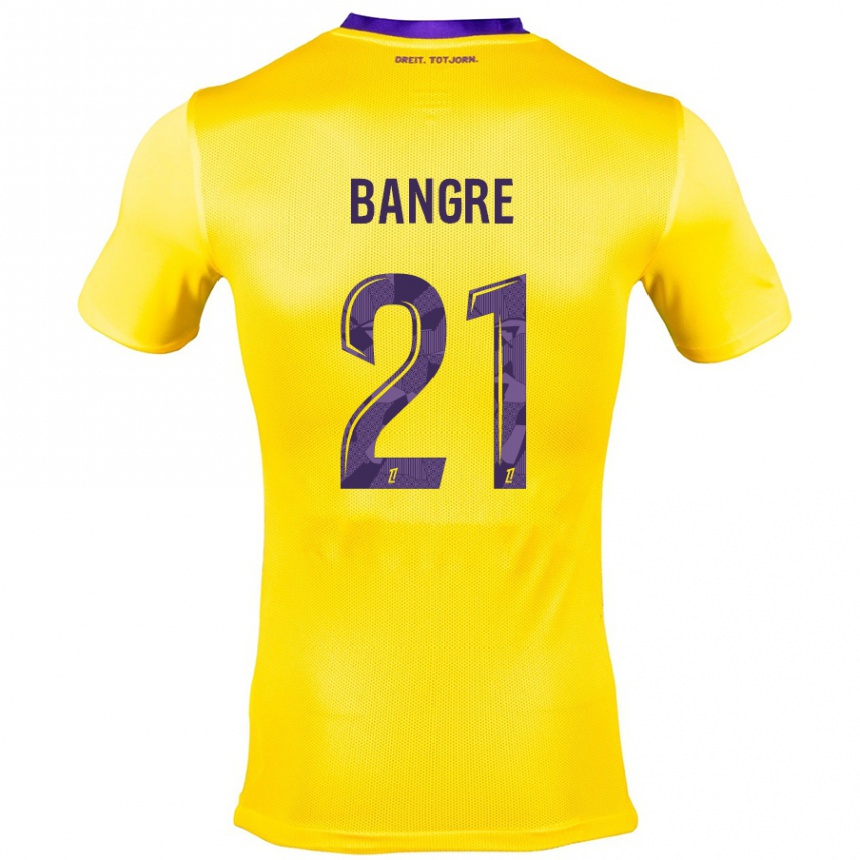 Kids Football Mamady Bangré #21 Yellow Purple Away Jersey 2024/25 T-Shirt Australia