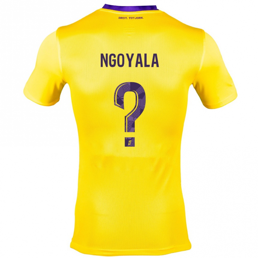 Kids Football Frédéric Efuele Ngoyala #0 Yellow Purple Away Jersey 2024/25 T-Shirt Australia