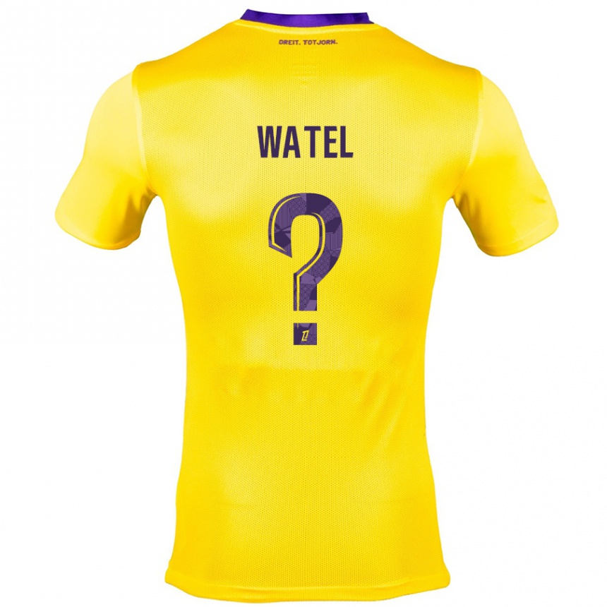 Kids Football Kylian Watel #0 Yellow Purple Away Jersey 2024/25 T-Shirt Australia