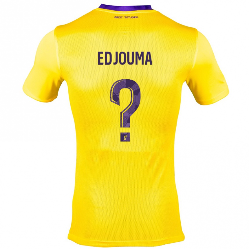 Kids Football Noah Edjouma #0 Yellow Purple Away Jersey 2024/25 T-Shirt Australia