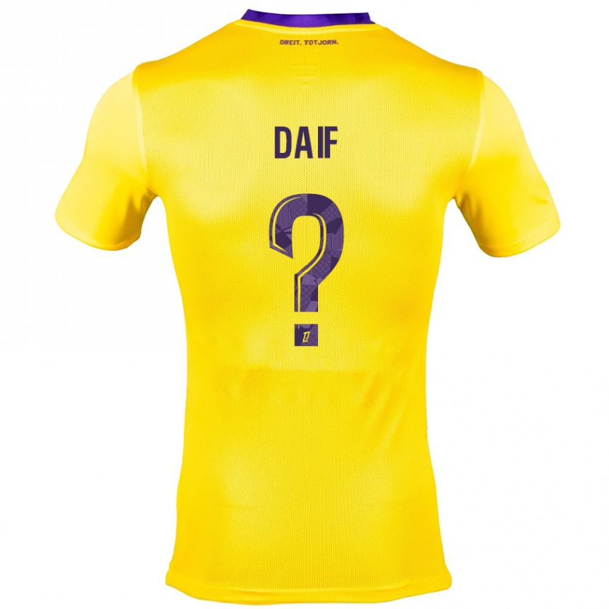 Kids Football Mouhamed Daif #0 Yellow Purple Away Jersey 2024/25 T-Shirt Australia