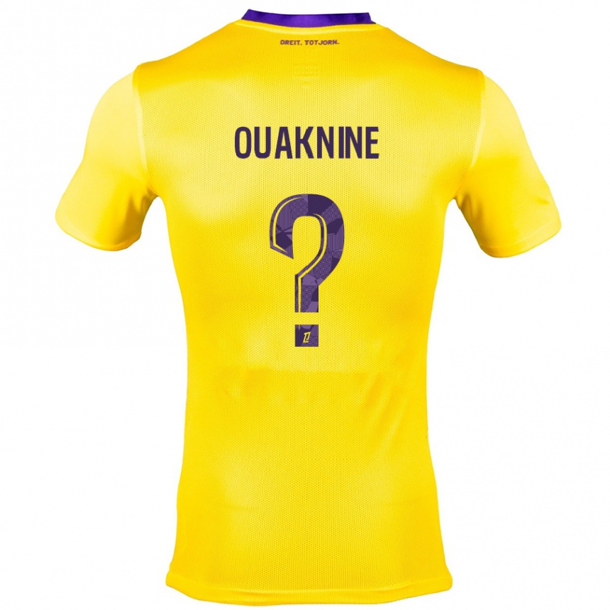 Kids Football Jules Ouaknine #0 Yellow Purple Away Jersey 2024/25 T-Shirt Australia