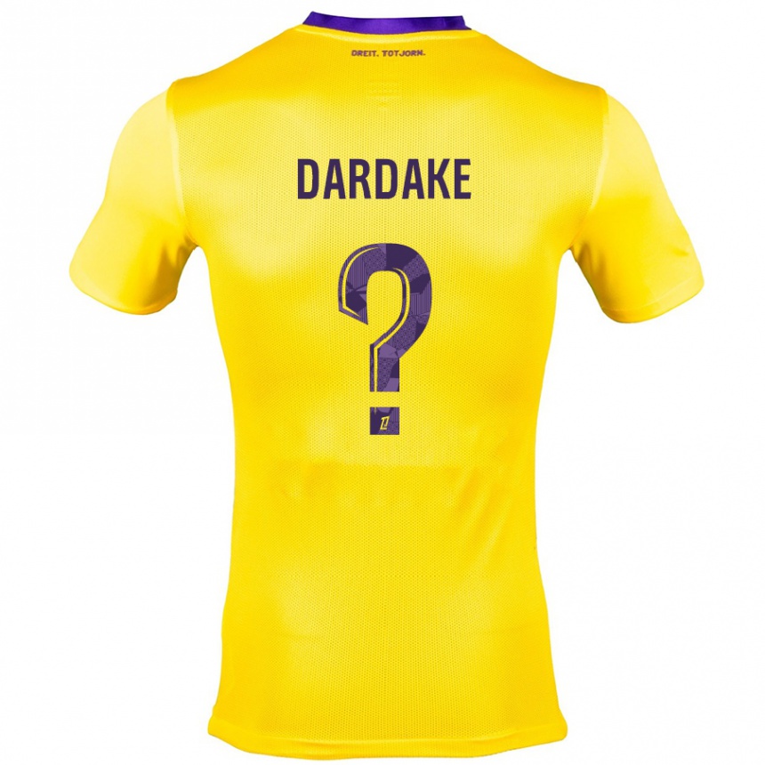 Kids Football Wassim Dardake #0 Yellow Purple Away Jersey 2024/25 T-Shirt Australia