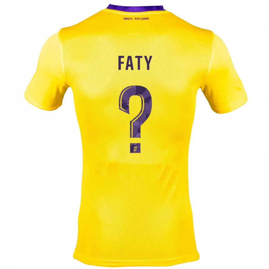 Kids Football Enzo Faty #0 Yellow Purple Away Jersey 2024/25 T-Shirt Australia