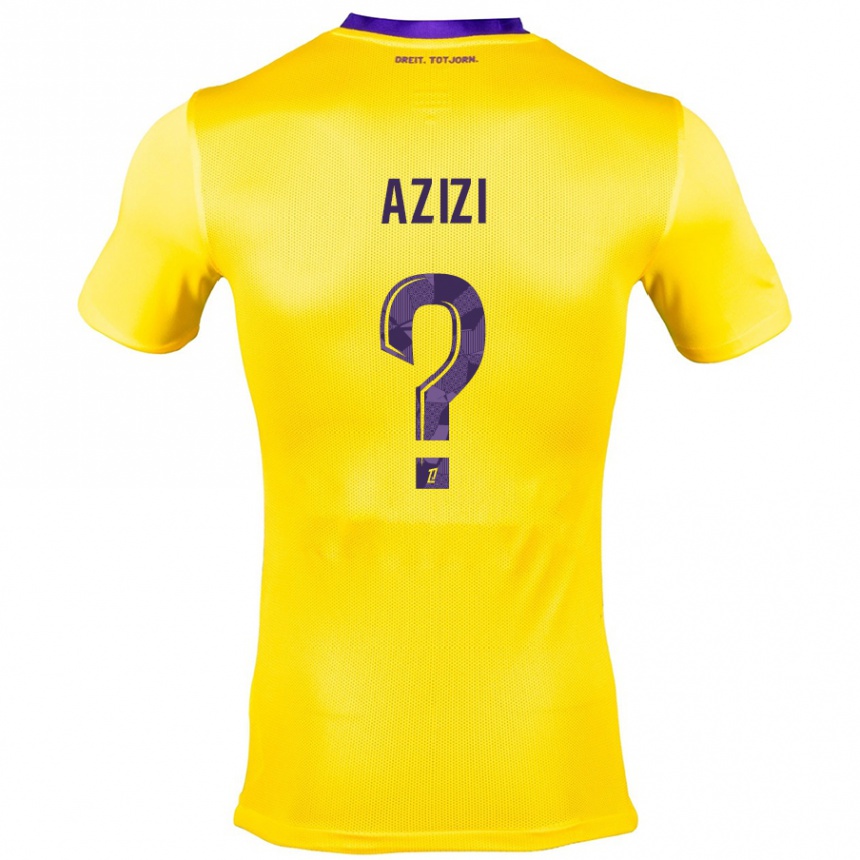 Kids Football Ilyas Azizi #0 Yellow Purple Away Jersey 2024/25 T-Shirt Australia