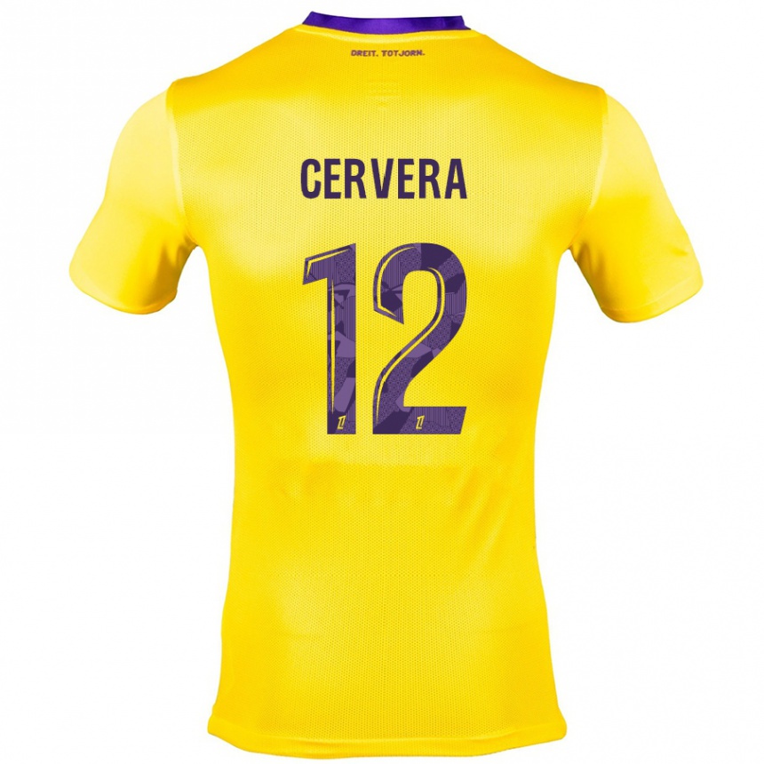 Kids Football Laurianne Cervera #12 Yellow Purple Away Jersey 2024/25 T-Shirt Australia