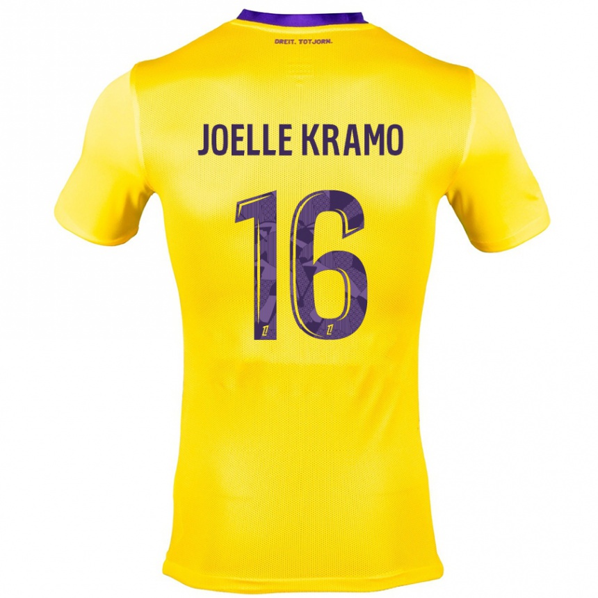 Kids Football Marie Joelle Kramo #16 Yellow Purple Away Jersey 2024/25 T-Shirt Australia