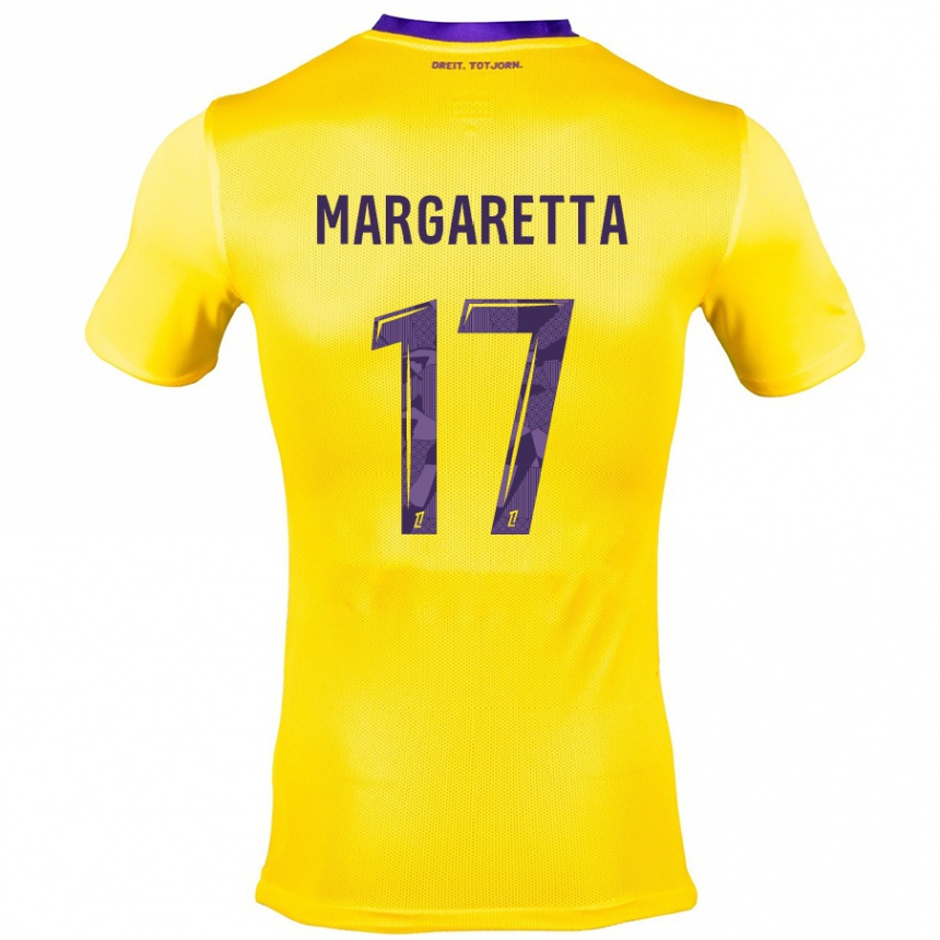 Kids Football Jessica Margaretta #17 Yellow Purple Away Jersey 2024/25 T-Shirt Australia