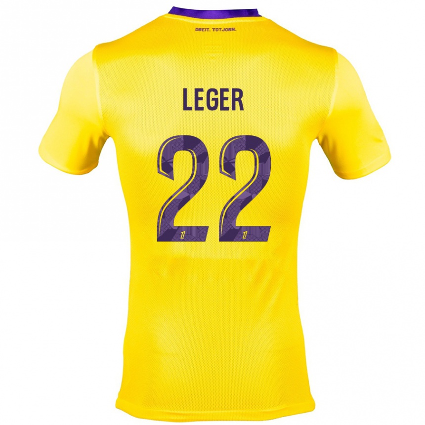 Kids Football Christelle Léger #22 Yellow Purple Away Jersey 2024/25 T-Shirt Australia