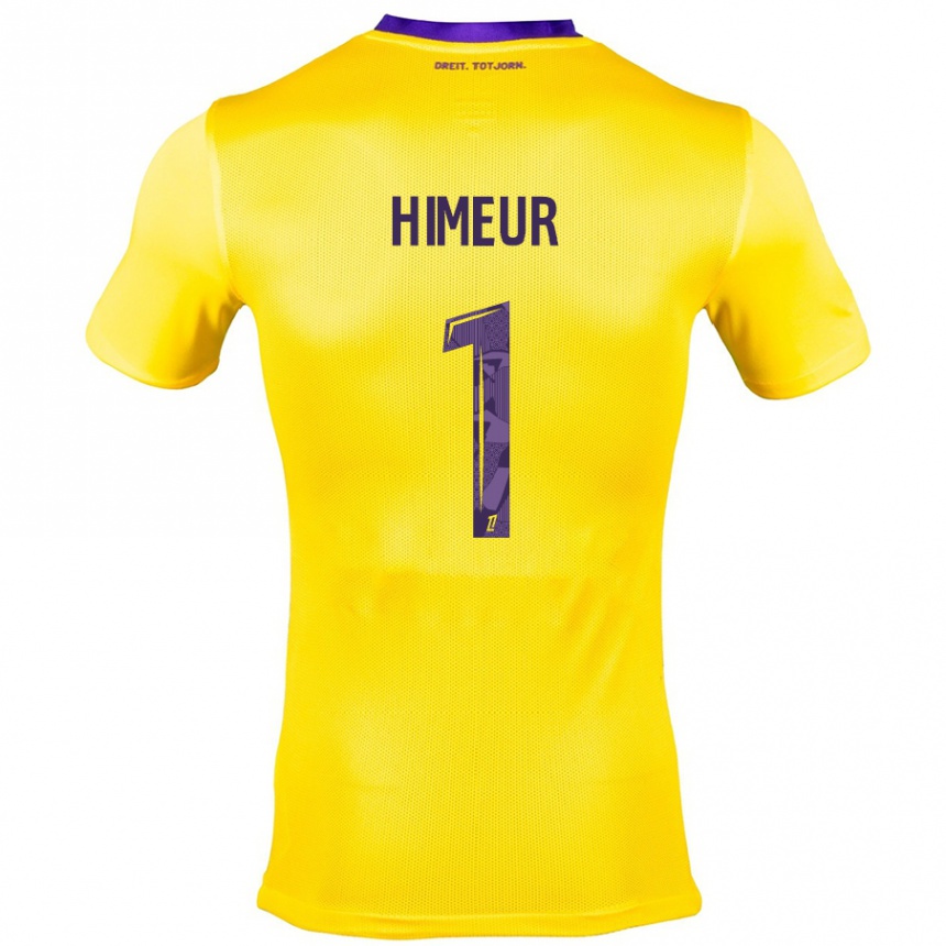 Kids Football Thomas Himeur #1 Yellow Purple Away Jersey 2024/25 T-Shirt Australia