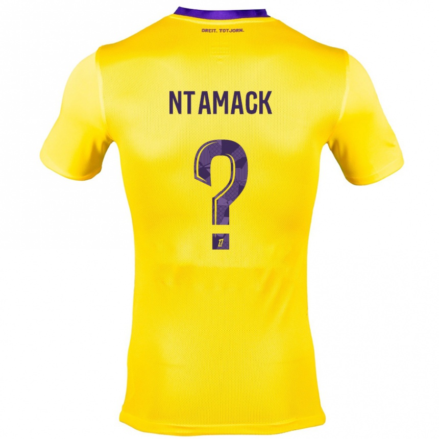 Kids Football Alexis Ntamack #0 Yellow Purple Away Jersey 2024/25 T-Shirt Australia