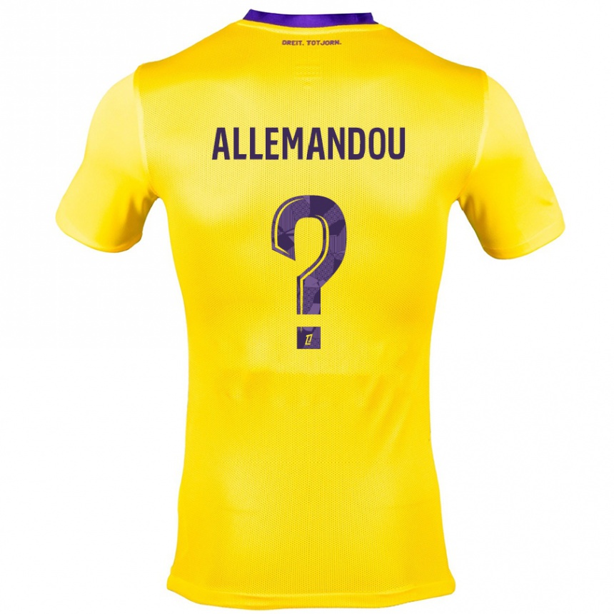 Kids Football Teddy Allemandou #0 Yellow Purple Away Jersey 2024/25 T-Shirt Australia