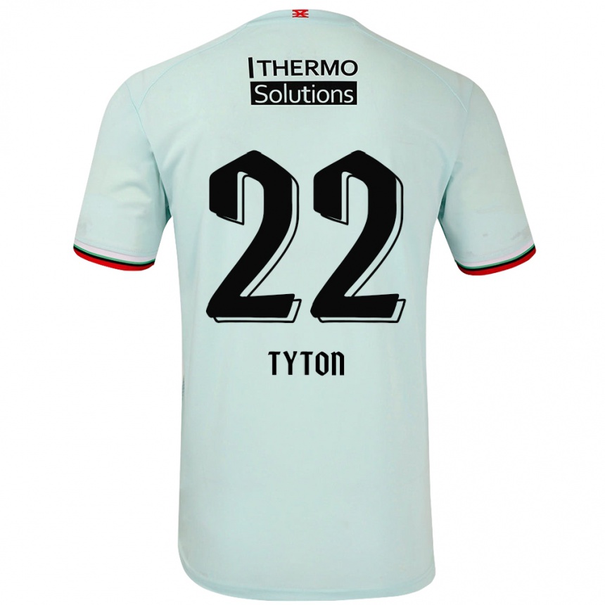 Kids Football Przemyslaw Tyton #22 Light Green Away Jersey 2024/25 T-Shirt Australia