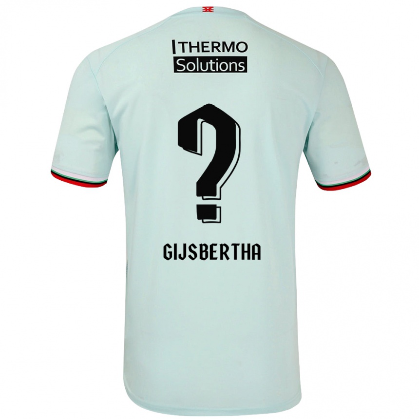 Kids Football Tyrese Gijsbertha #0 Light Green Away Jersey 2024/25 T-Shirt Australia