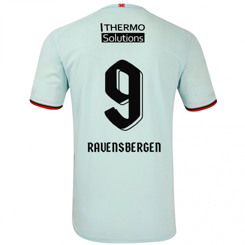 Kids Football Jaimy Ravensbergen #9 Light Green Away Jersey 2024/25 T-Shirt Australia