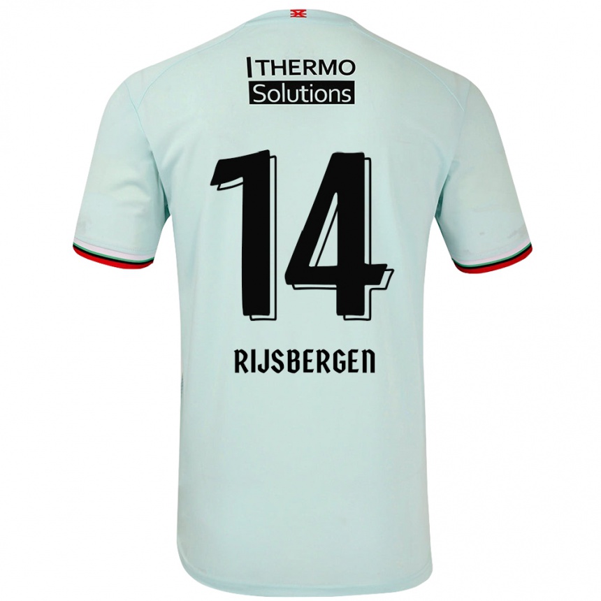 Kids Football Liz Rijsbergen #14 Light Green Away Jersey 2024/25 T-Shirt Australia