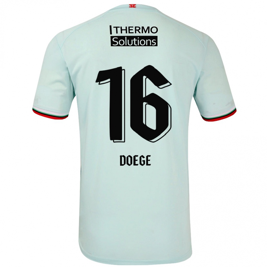 Kids Football Leonie Doege #16 Light Green Away Jersey 2024/25 T-Shirt Australia